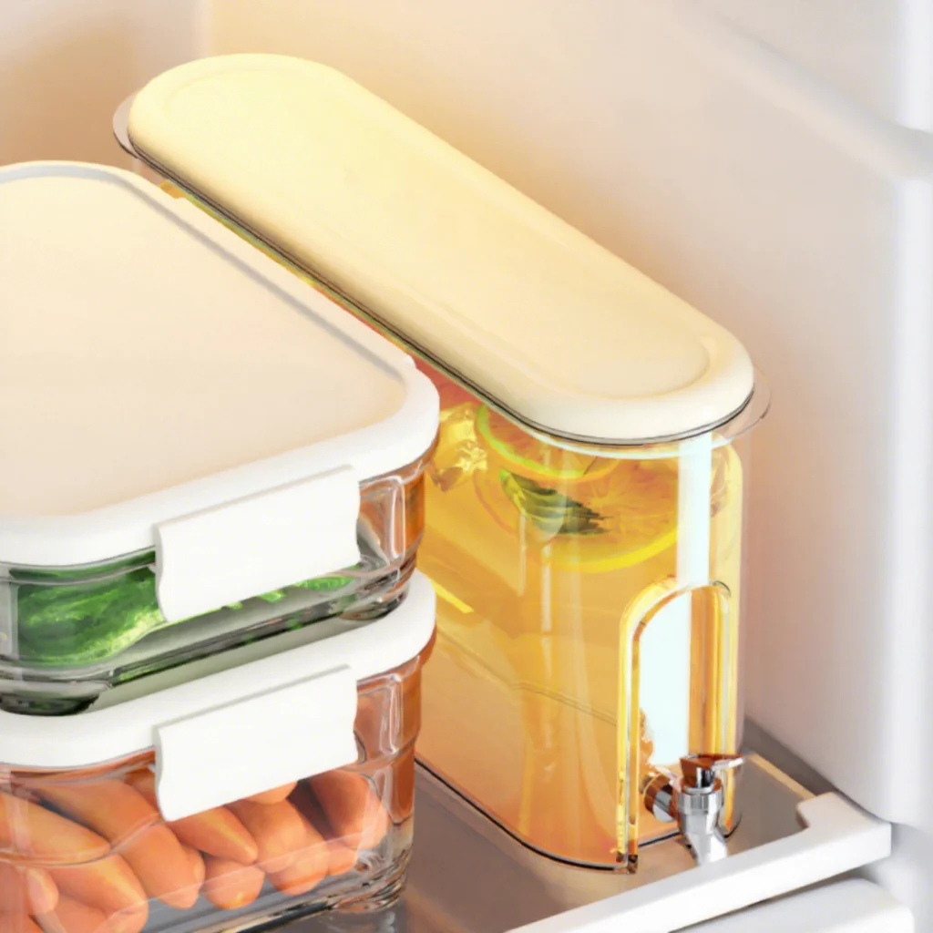 Modern Eco-Friendly Large Capacity Fridge-Mounted Beverage Dispenser with Detachable Design and Tap