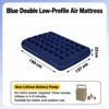 Blue Low Double, Outdoor Li-ion Square Pump, 137*190*23cm