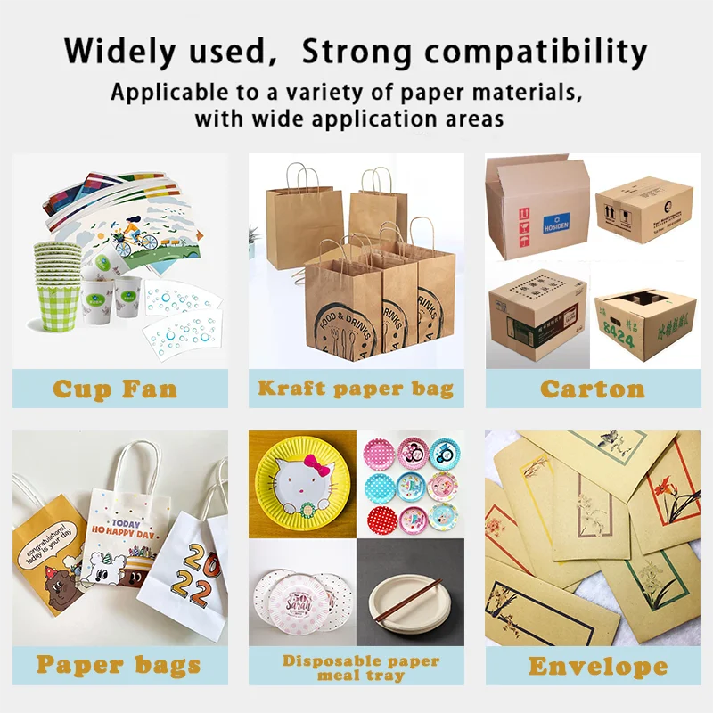 Lansong Fully Automatic Inkjet Paper Printers for Non-woven Bag Corrugated Cardboard Kraft Paper Tissue Napkins Cup Fan manufacture