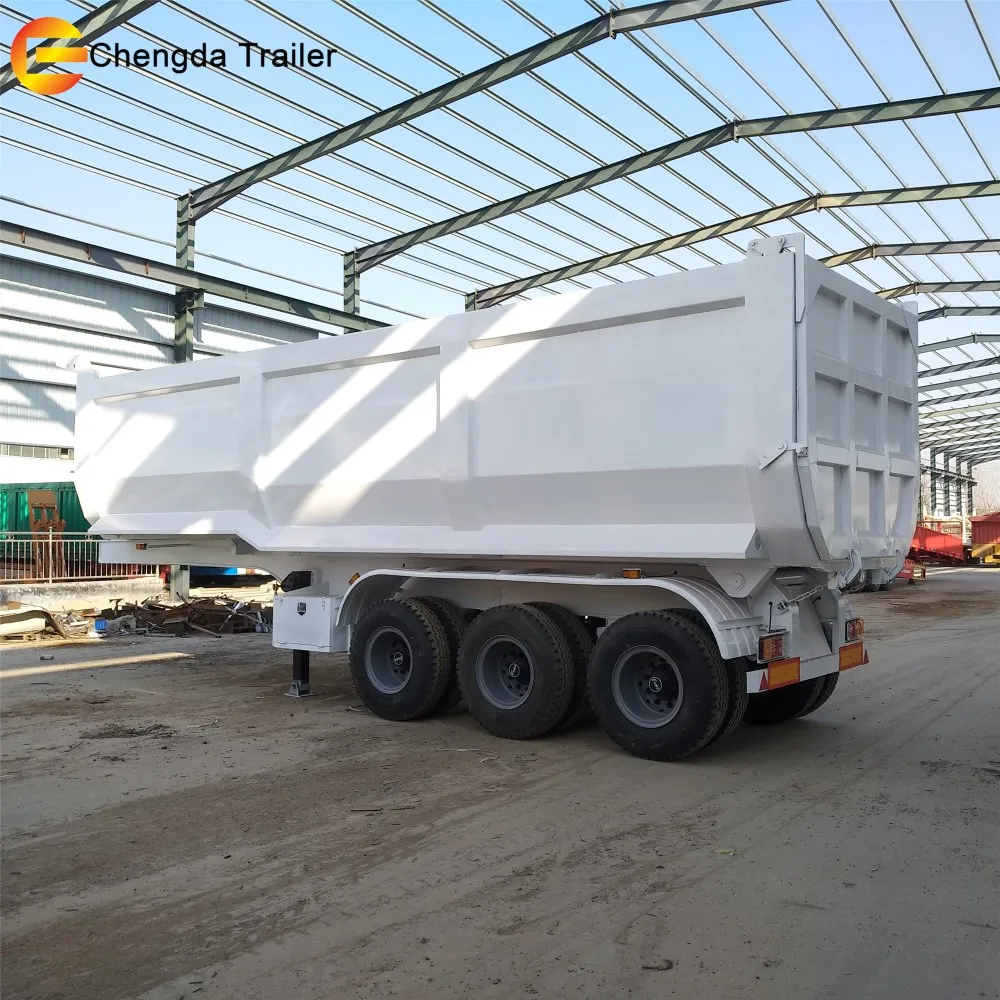 3 Axles 4 Axles 2 Axle Dump Trailers 32 Cbm 40 Ton Hydraulic Tipper Trailer