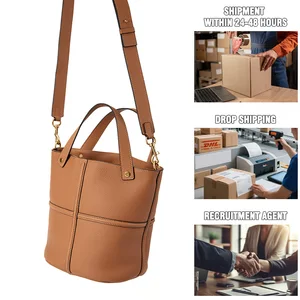 Women's Lady Custom High Quality Genuine Leather Waterproof Crossbody Handbags with Zipper Closure Designer Luxury Travel Bags