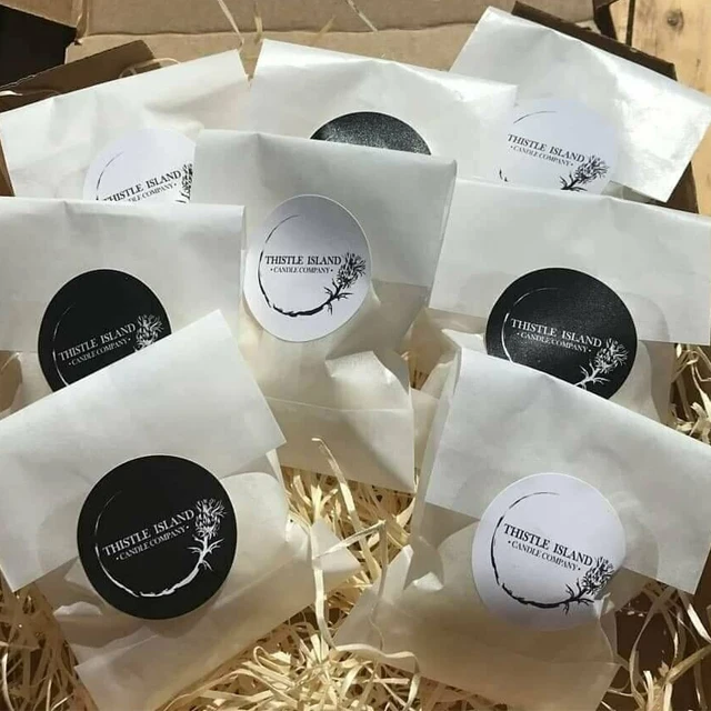 Customized Eco Friendly Small Black Glassine Kraft Paper Wax Melts