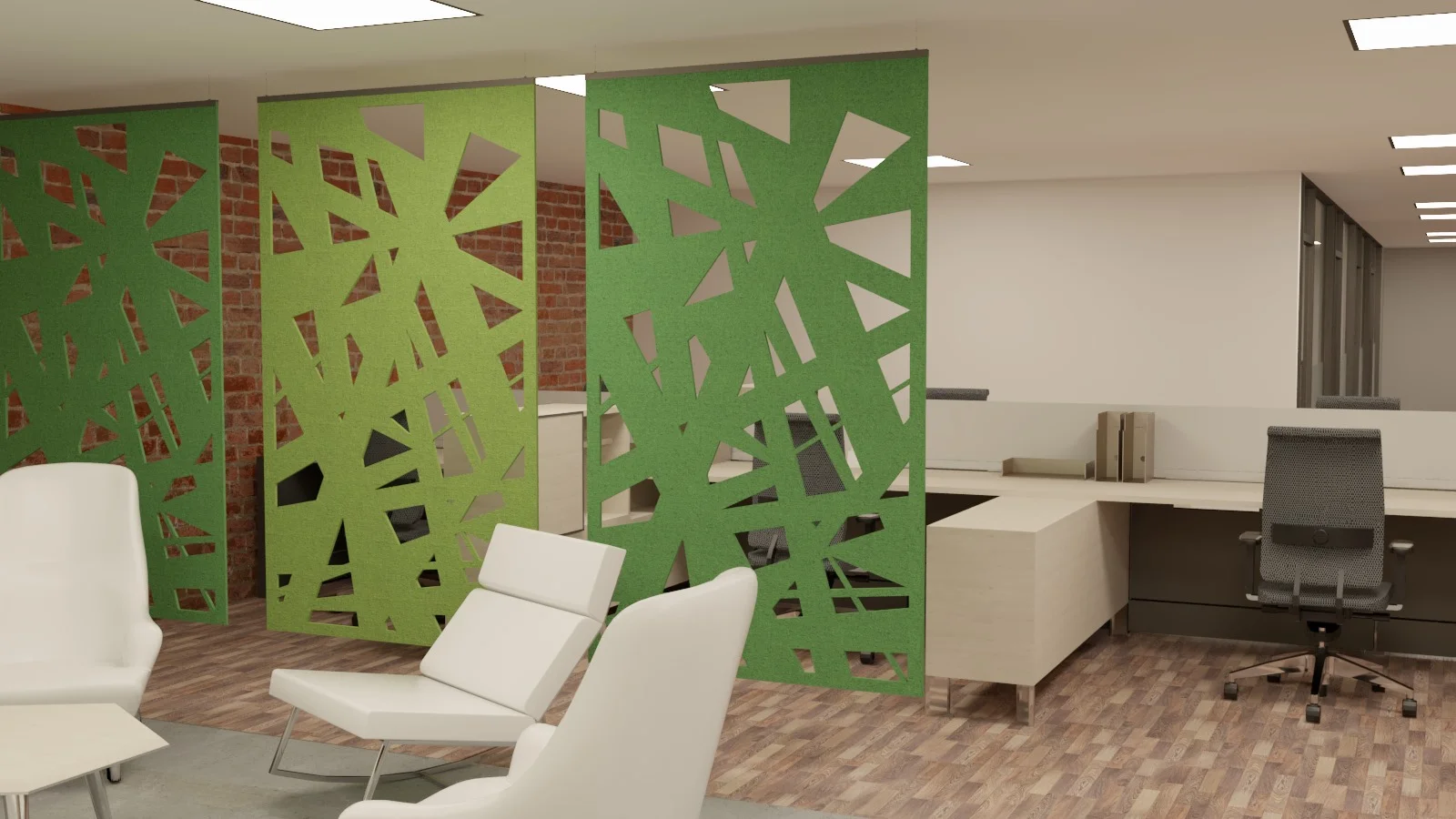 New Design 12mm Polyester Fiber PET Felt Acoustic Panels Office Partition Screen Dividers