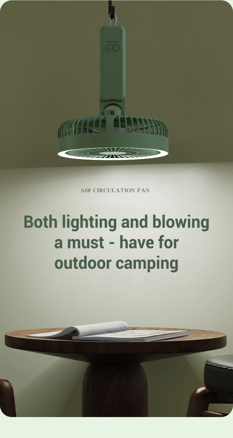 product 2025 3 in1 desktop table fan remote control rechargeable ceiling fan mini ventilador with led light hanging handheld fan-4