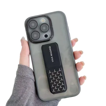 Hot Sale Electroplated Lens Frame Phone Case Lazy Holder Design Compatible with for Samsung and for iPhone