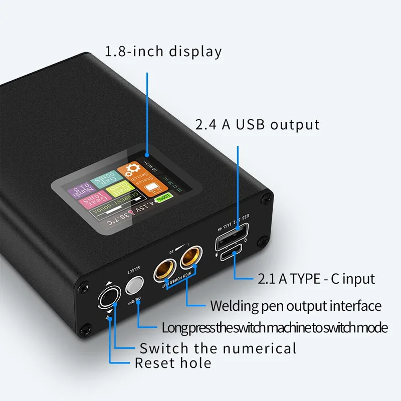 Docreate Spot Welder Machine 0.1-0.15mm Nickel Welding Handheld Machine Digital Display 18650 Lithium Battery Spot Welder