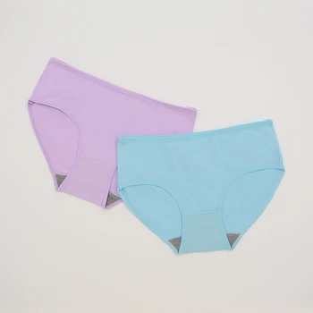 New Product Colorful Multi Size Custom Logo Women Panties Solid Brief Breathable ladies women underwear