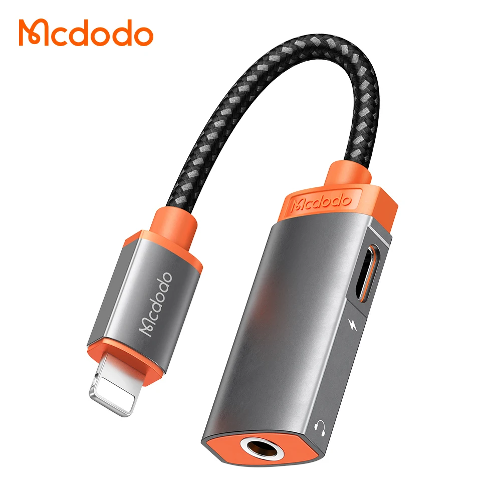 Mcdodo 2 в 1 адаптер для наушников для Iphone аудио освещение 3,5 мм разъем Usb адаптер для Iphone 13 зарядное устройство Aux аудио разъем адаптер