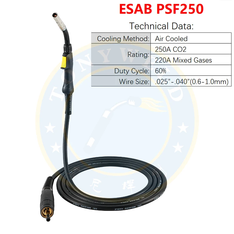 0458464883 ESAB Welding Nozzle 17x80mm Copper for PSF405 MIG Torch