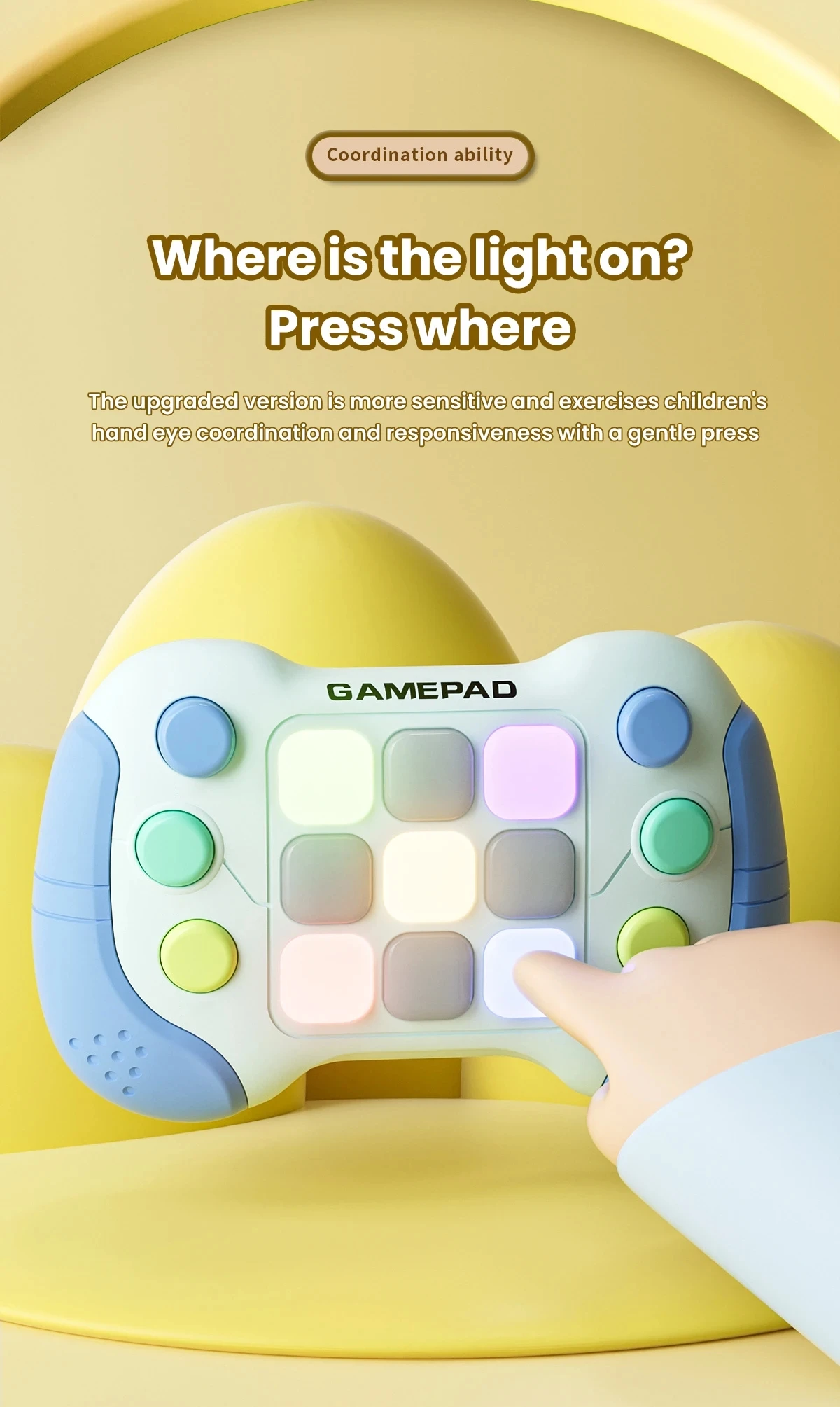 Ksf Gamepad Push Console Portable Fast Push Fidget Toy With Colorful ...