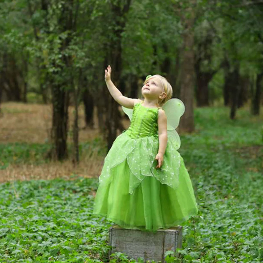 green dress for tinkerbell costume Handmade - Cosplay Green Tinkerbell Dress, Tinkerbell Costume, Tinker Bell Halloween Costume Adult/kid Available
