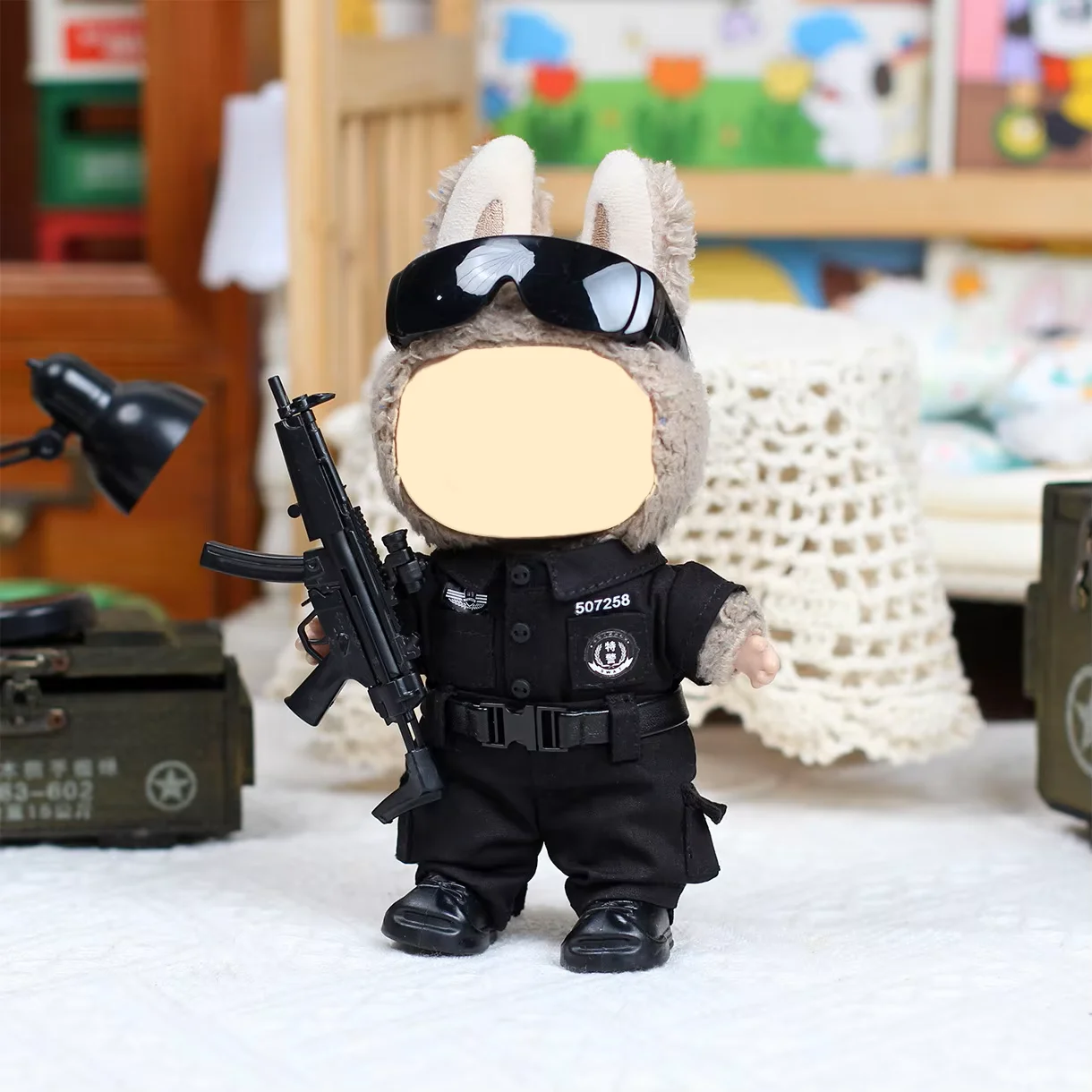 Light Faded Wash Jeans For 18-Inch Dolls - Premium Doll Clothes With Velcro Closure