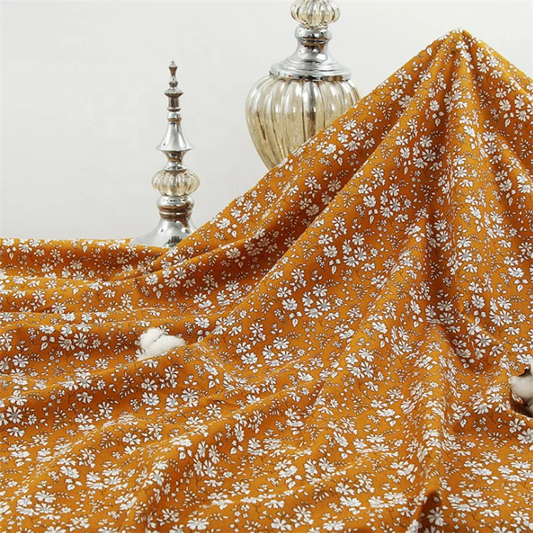 Новинка, маленькая ткань с цветочным рисунком для весны и лета, Тонкая Повседневная Женская ткань, тканая хлопчатобумажная ткань, оптовая продажа