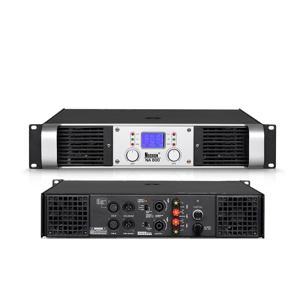 2 Channel Speakers Sound System Professional Class H Power Audio Amplifier 800w
