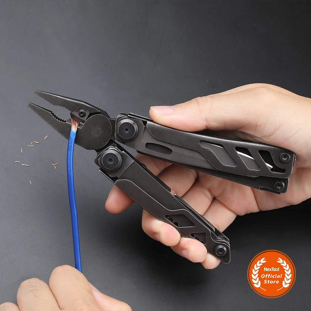 Nextool NE20120 Dark Hero 16 Function Multitool Big Scissors Folding Pliers Knife Multi Tool EDC Tools