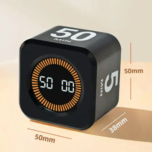 Smart Pomodoro Cube Timer Productivity Study Visual Timer for Kids Digital Kitchen Flip Timer