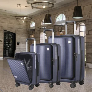 Multifunction Front Open Suitcase for Boarding Luggage Cosmetic Bag