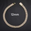 12mm 2 Row-Gold