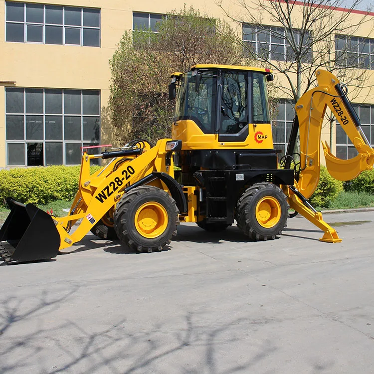 Factory Direct 1Ton/2Ton/2.5Ton Rated Load Backhoe Loader Mini 4WD Terrain Vehicle Front End Loader with Back Hoe Excavator CE