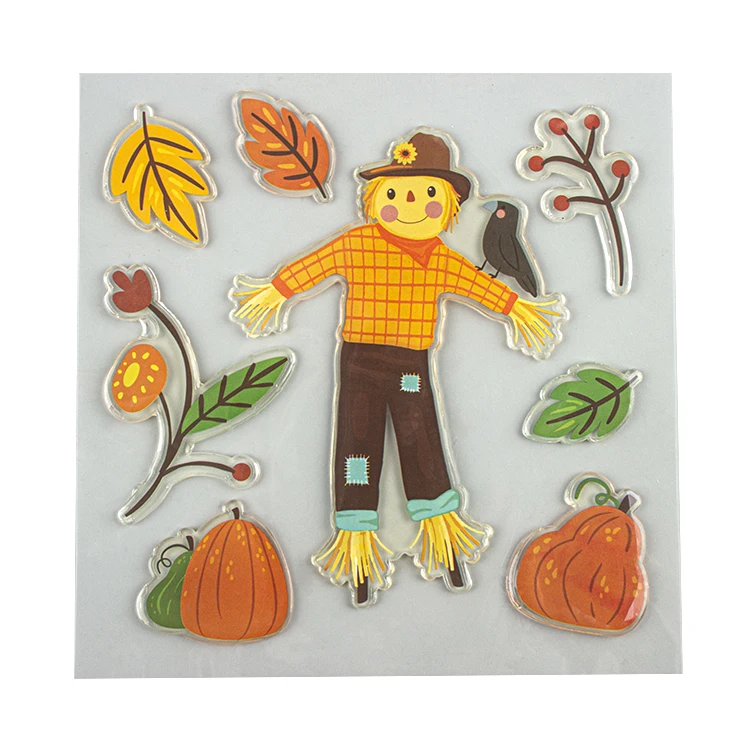 Tpr Sticker Hot Sales Gel Cling Sticker Kids Diy Cartoon Tpr No Glue Removable ...
