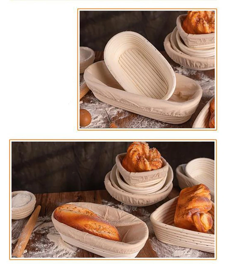 Multiple Sizes Sourdough Starter Kit Rattan Bread Proofing Basket For