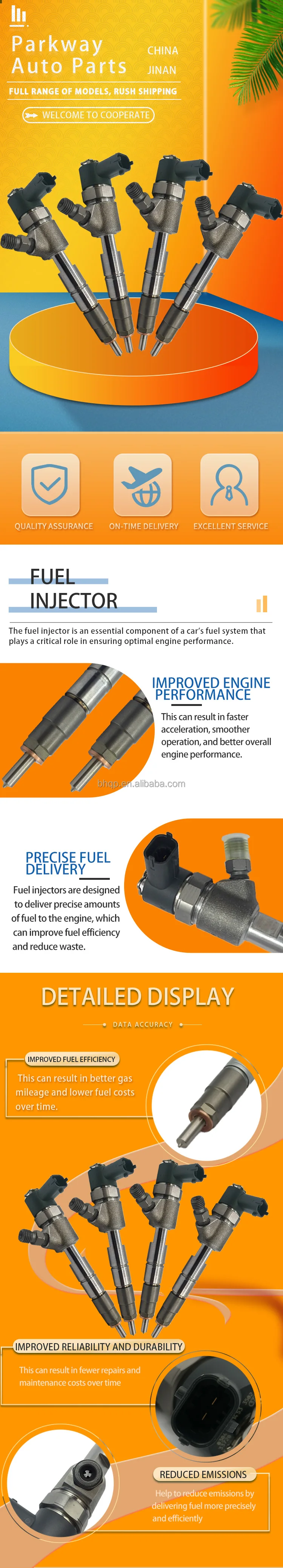 Excavator Parts 0445110750 Jianghuai Engine Nozzle Diesel Engine Common 