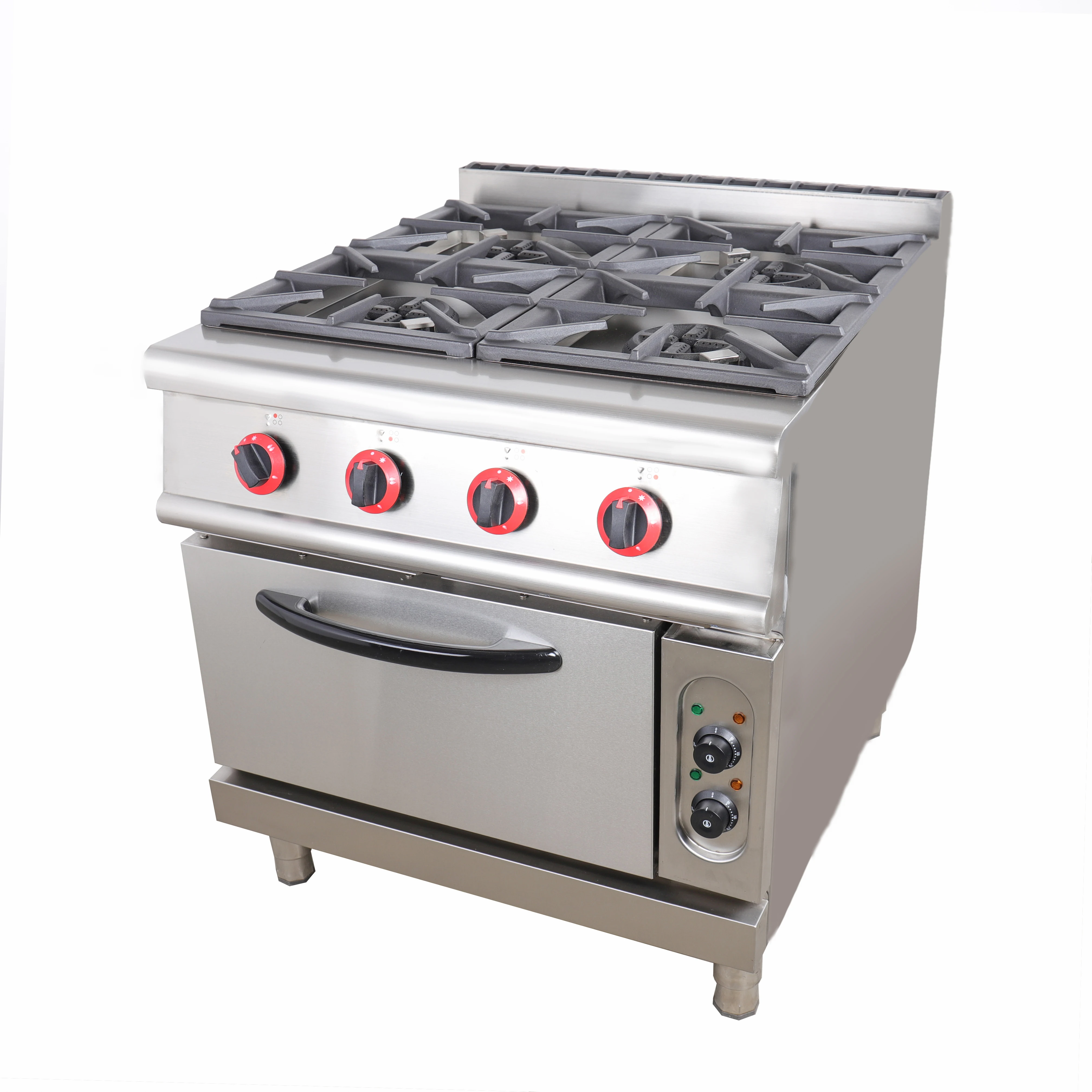 Table Top 4 burners Gas Range Cooker With Oven Restaurant Gas Stove