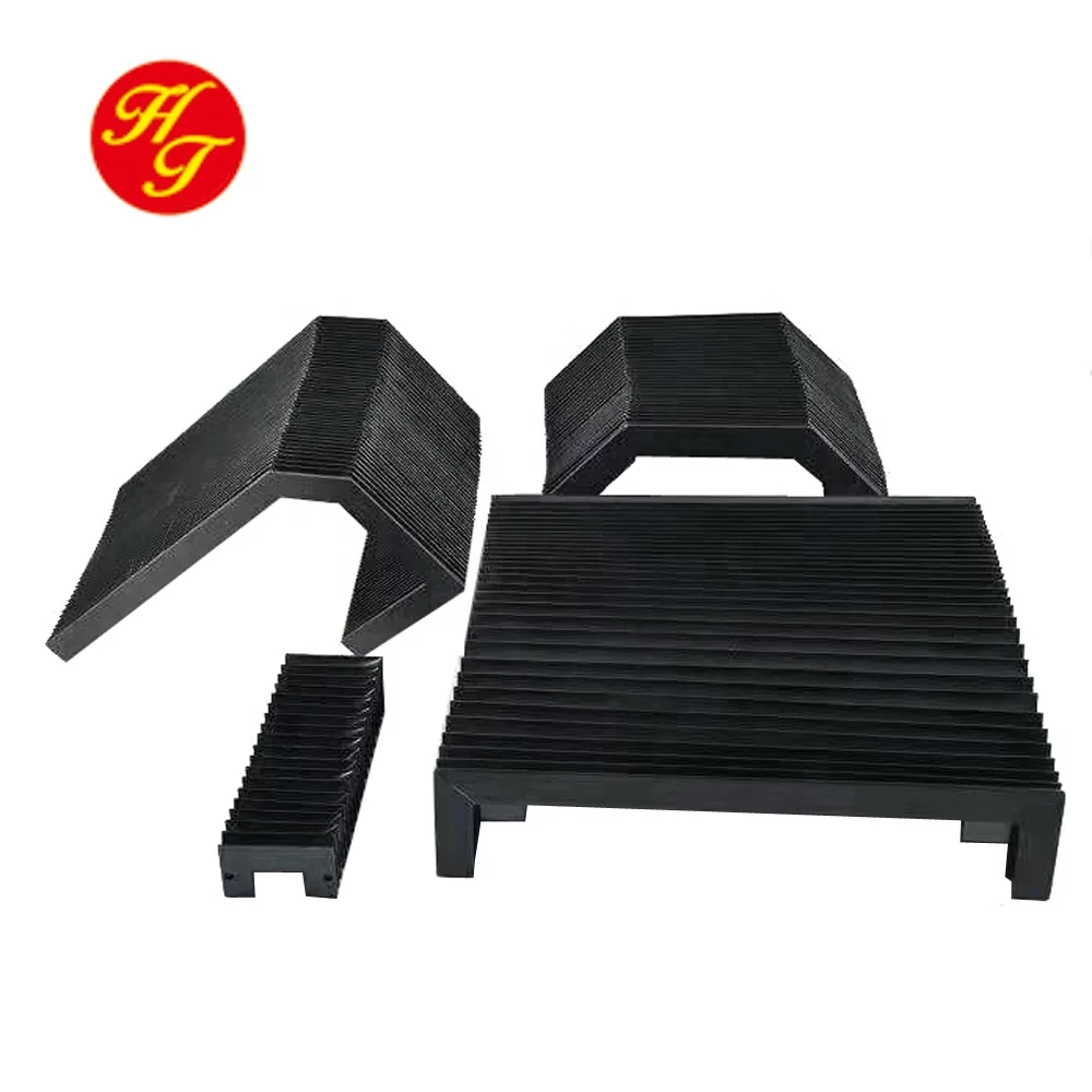 HEBEOT Housse Protection Accordeon Caoutchouc Fraiseuse Bridgeport 400x600mm - Soufflet Anti-Poussière Rétractable