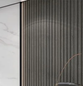 product melinco wpc fluted wall panel set marble sheet grey grille wall panel tv backdrop combination interior wall decoration-5