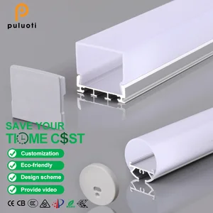 360° Light-emitting Embedded Bar Linear Strip Light COB Aluminum Alloy Profile Ceiling Lamp for Walls Corners Square Round