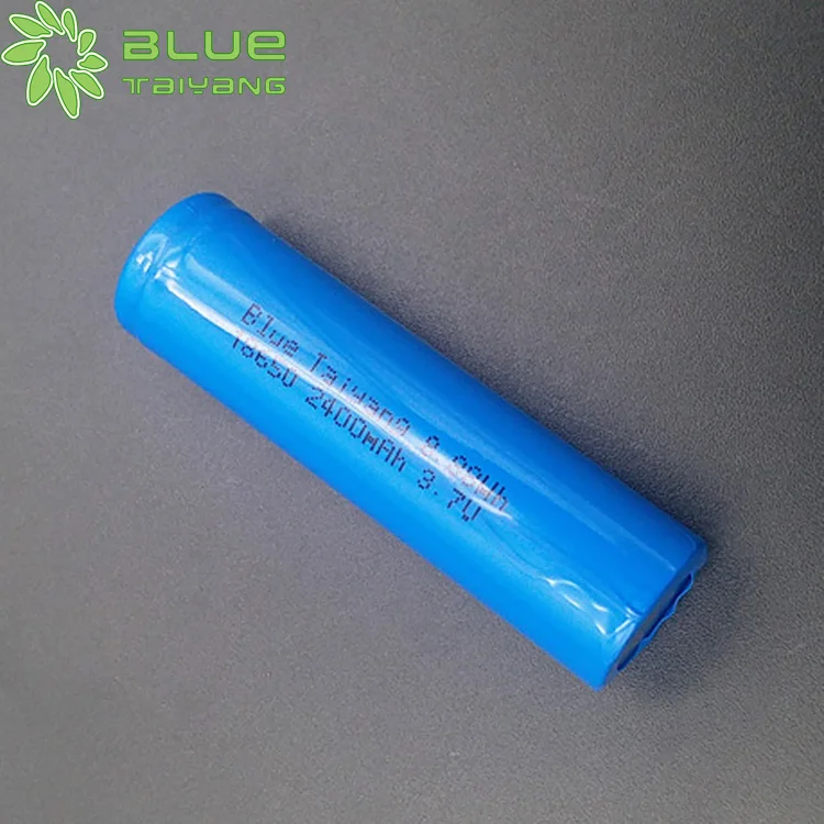 18650 2400mah Lithium Ion Rechargeable Batteries - Blue Taiyang