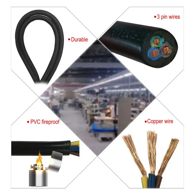 Male to Female AC Power Cable C13 to C14 Power Extension Cord 3ft 6ft IEC C14 to IEC C13 PDU Power Cord 10A 18AWG Black