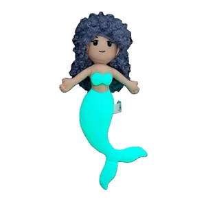 Custom Beautiful Cute Cartoon Luminous Little Mermaid Plush Doll Toy Hot Best Seller with PP Cotton Filling