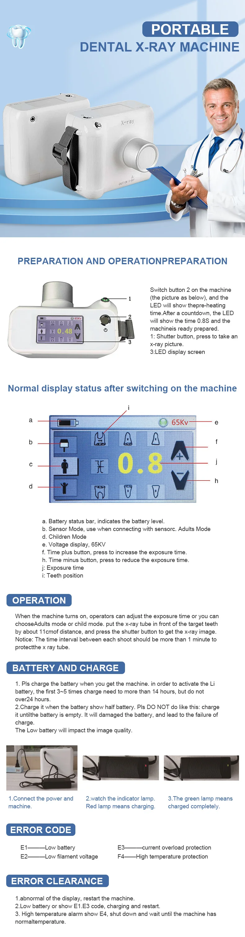Top Selling Dental X Ray Portable X Ray Dental Digital Dental Portable