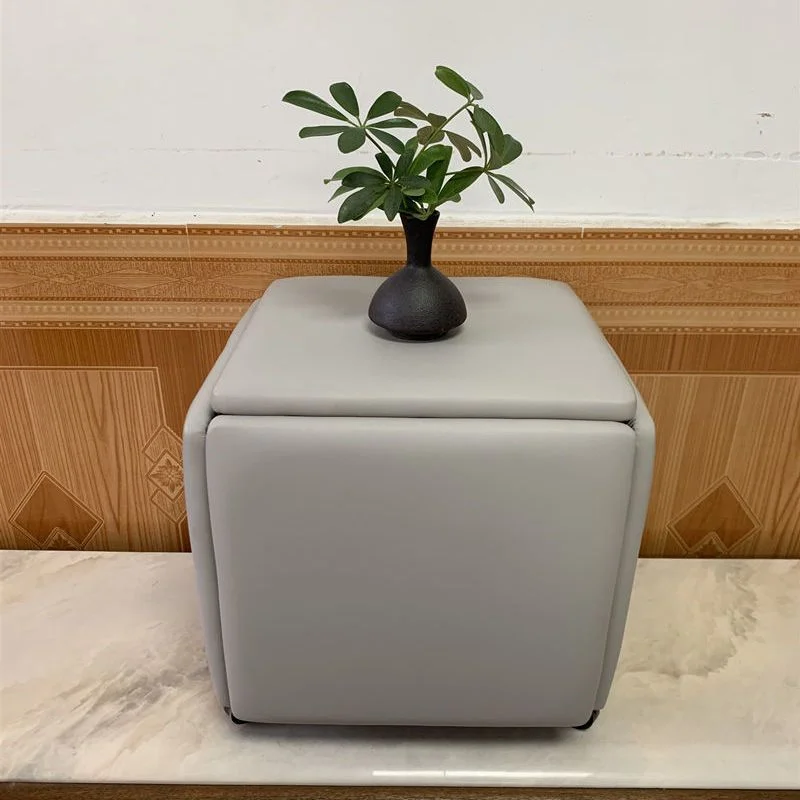 Factory Supply Space Saving Stackable Square Stool Modern 5 in 1 Ottoman Bench Rubik's Cube Chair with Wheels for Home Use