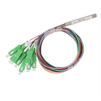 Passive Bare Fiber Optical Cable 1*8 PLC Splitter For CATV Network & FTTxSystem & Passive Optical Networks With SC/APC Connector
