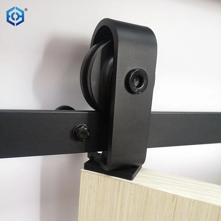 Black Single Bifold Sliding Barn Door Track And Hardware Kit Buy