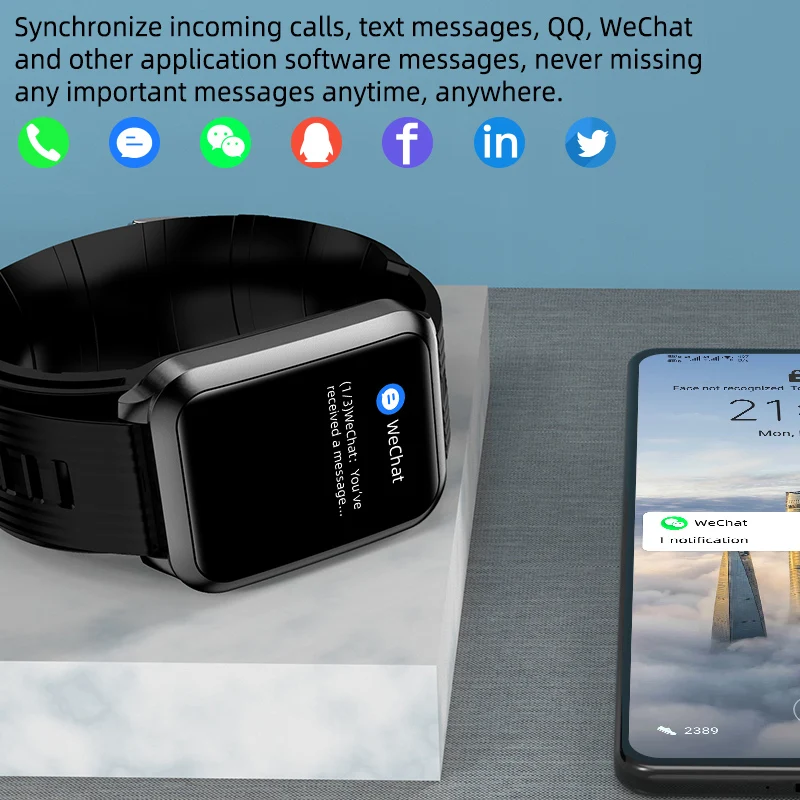 Skmei P60 Ppg Smartwatch Blood Pressure Blood Oxygen Heart Rate Full