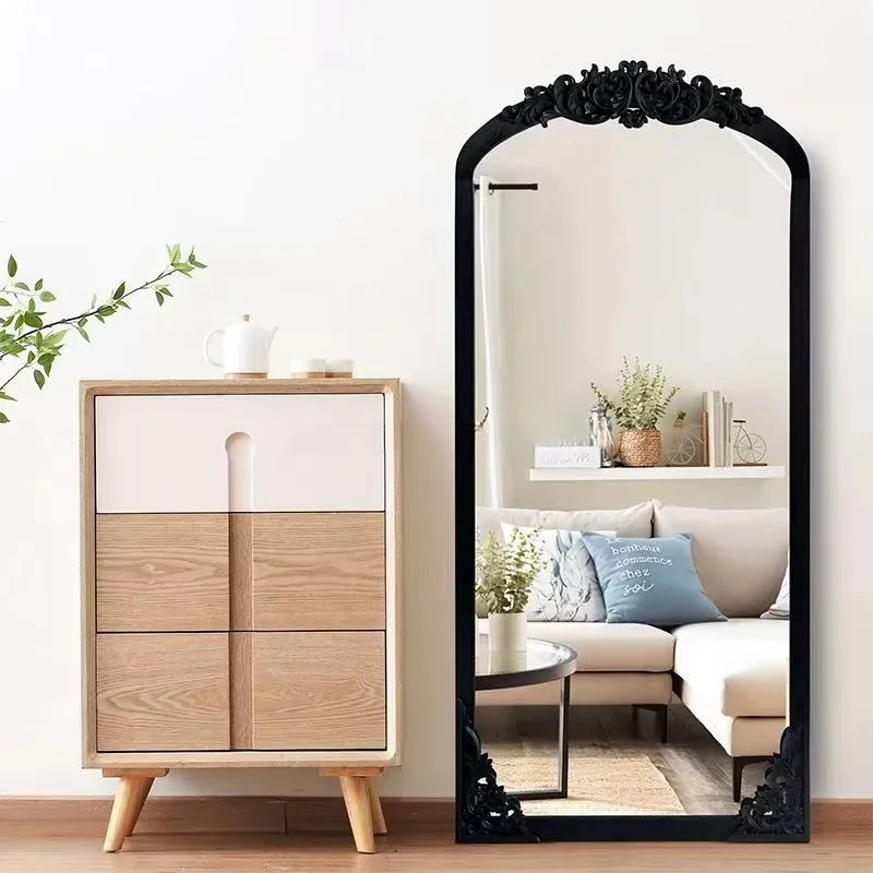 product customized modern style full length wood framed standing dressing floor mirror-1