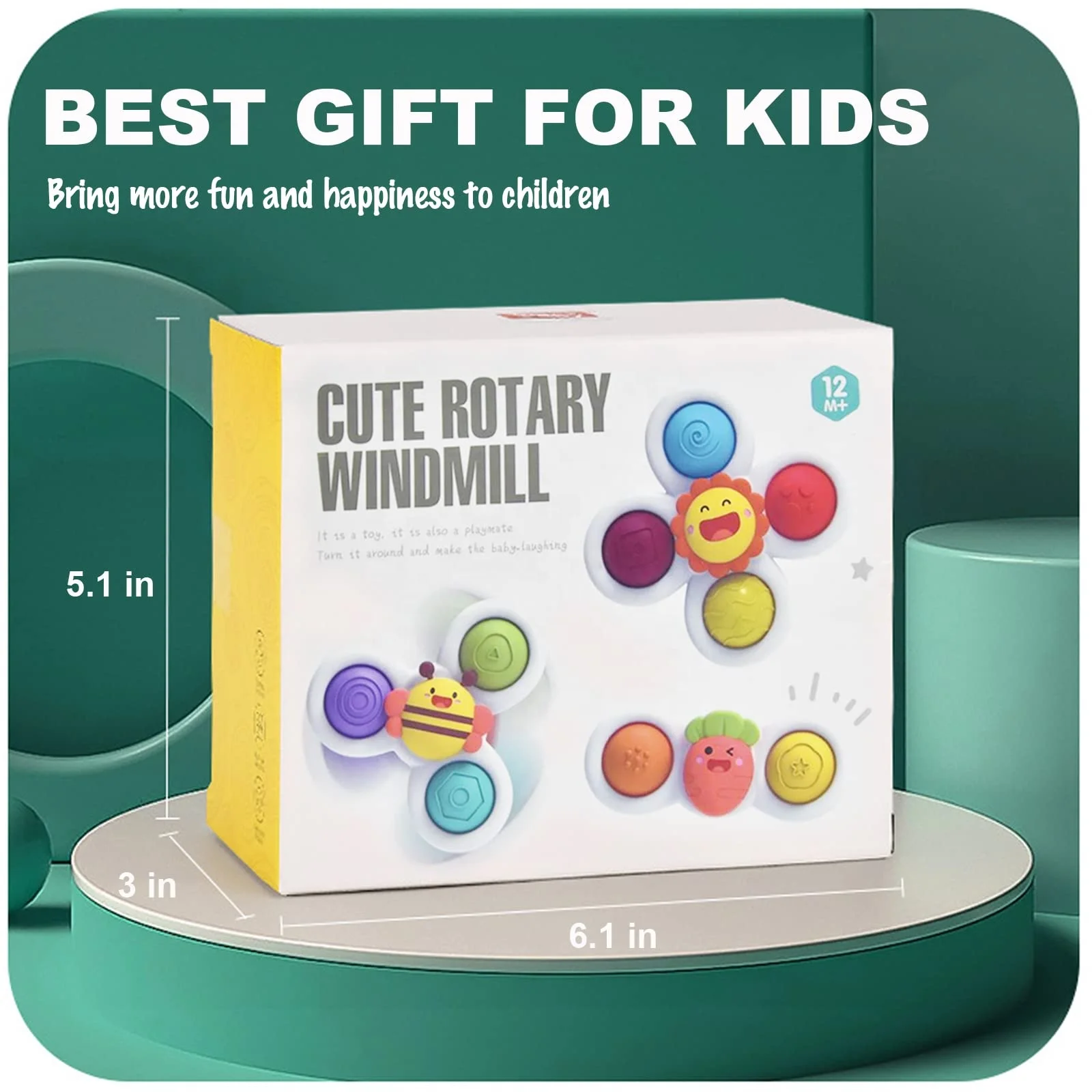 Игрушка-Спиннер для маленьких мальчиков и девочек мультяшное животное с простыми затемненными ушками вращающаяся мельница на