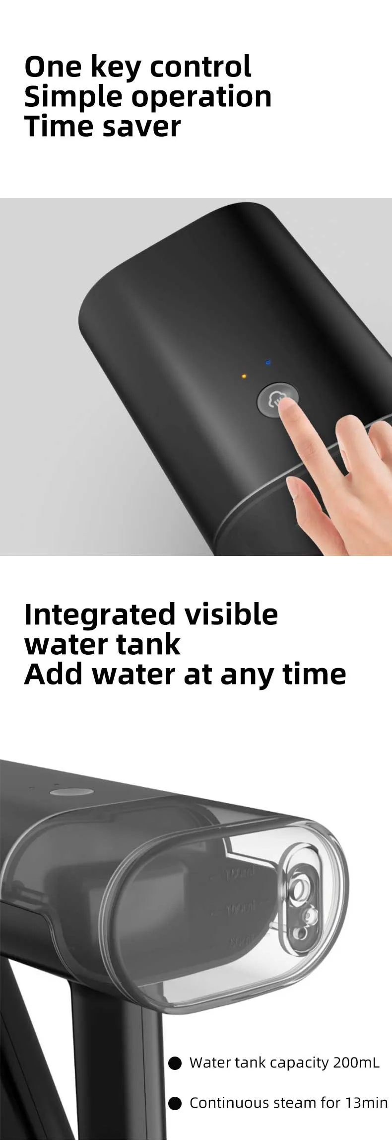 Salav 2021 Hot Sale Steam Press Electric Iron Household Powerful Mini Foldable Travel Iron 1000w