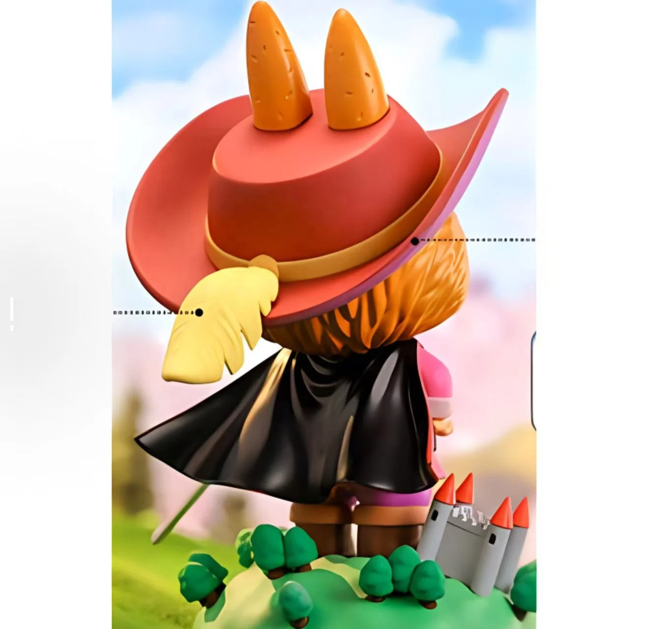 Authentic Popmart for Labubu PVC Boots Hand-Made 21cm PVC Doll