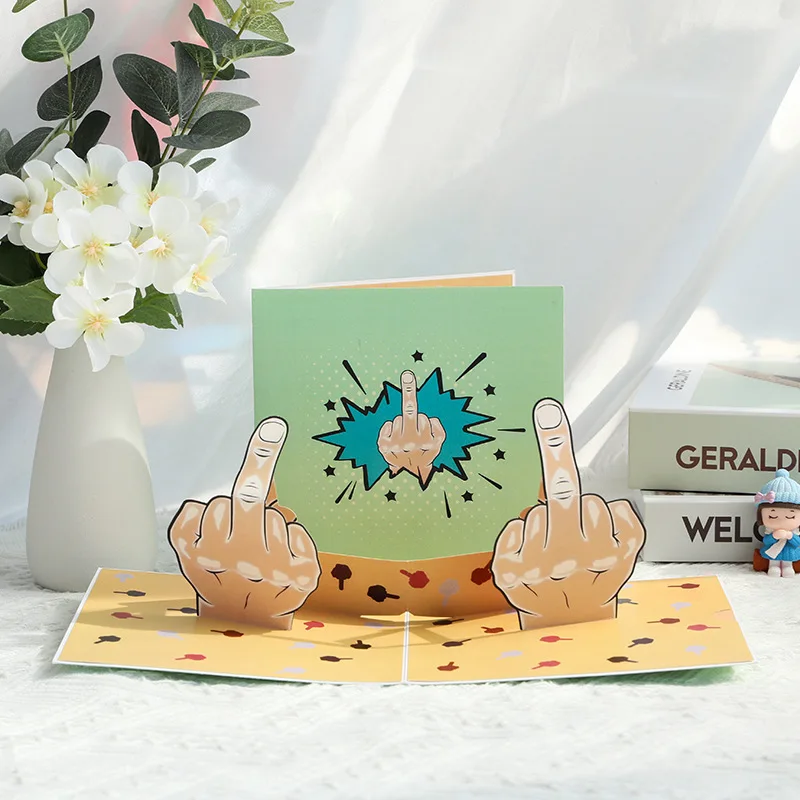 Biglietto Di Compleanno Pop-up 3D Con Gatto E Nastro - Cartolina Con Busta, Regalo Divertente Per Amici E Famiglia