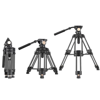 QZSD Q880S min photography tripod with Hydraulic damping head aluminum ally stand max diameter 14MM