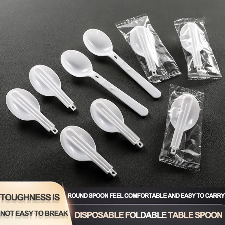 New Designed Disposable Plastic Foldable Spoon Wholesale Express From