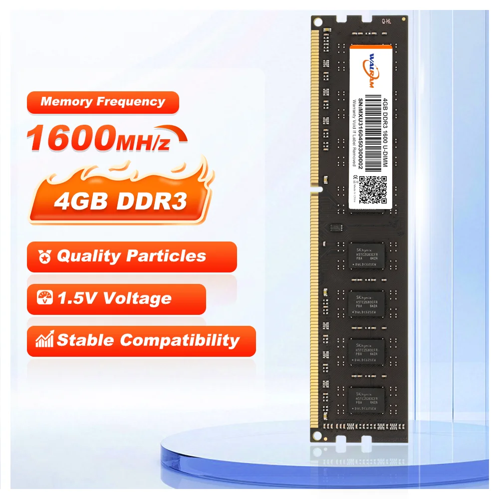 Walram DDR3 4GB 1333/1600MHz PC3-12800 Desktop Memory Module