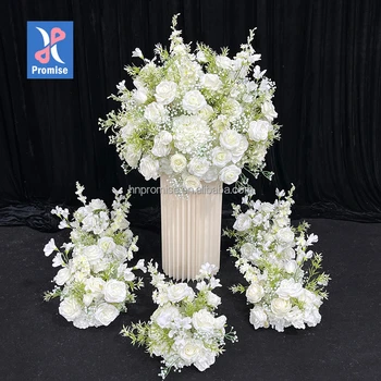 Promise Wedding Flower Ball Arrangement Handmade Wedding Centerpiece Artificial White Green Rose Flower Balls