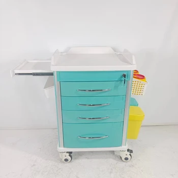 Wholesale Abs Plastic Hospital Heavy Duty Automated Medication Dispensing Cart Trolley With Lock Box