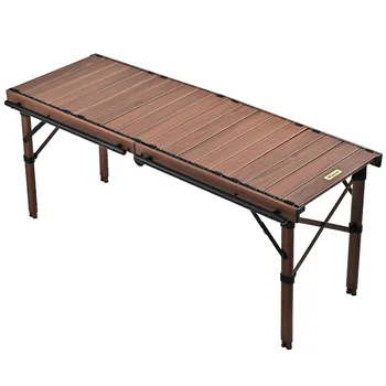Modern Design Egg Roll Table Outdoor Camping Aluminum Alloy Folding Picnic Table and Chairs Set Multifunctional Foldable Metal