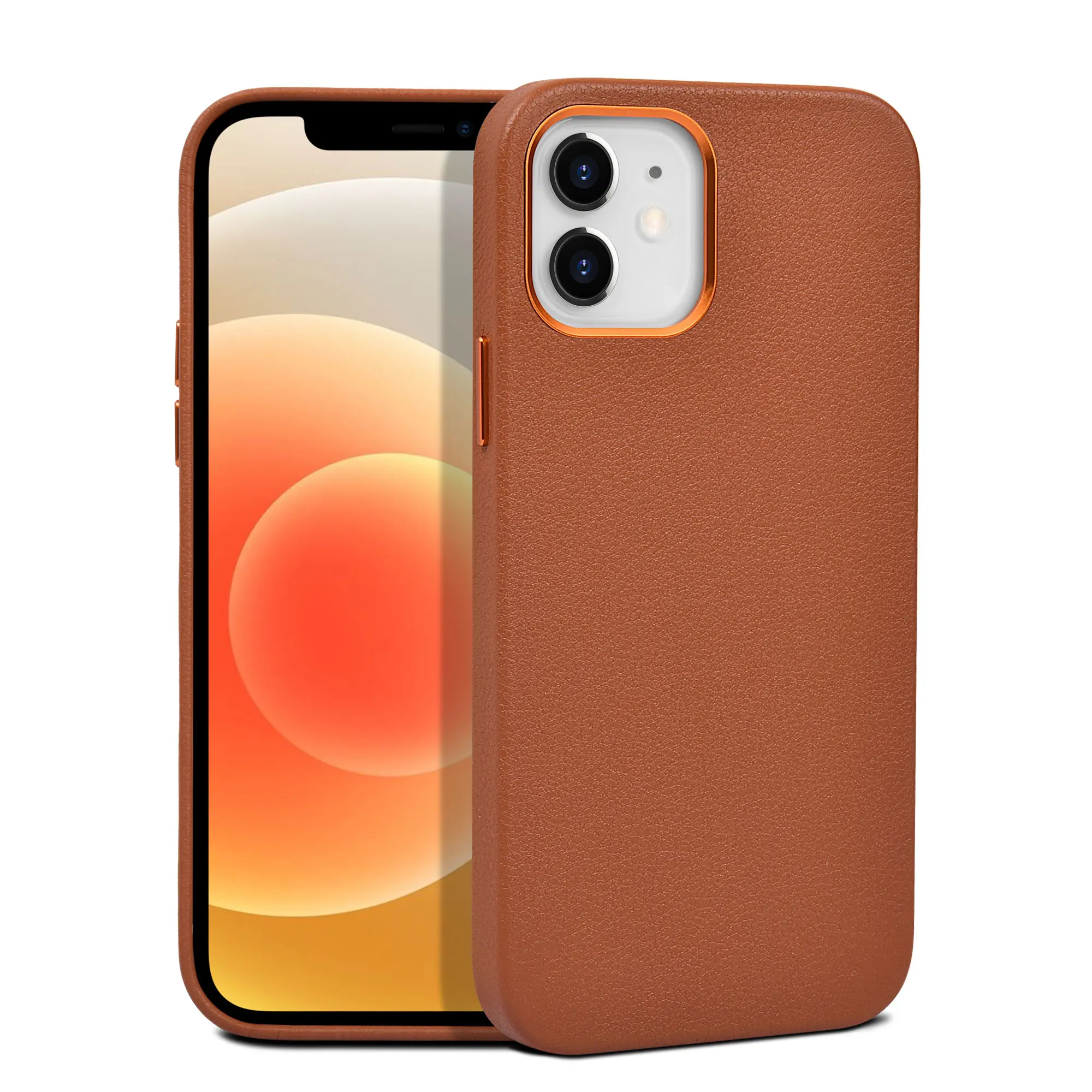 WiWU Slim Phone Shell Protective Case Leather Case Compatible with Phone 13 Phone 12